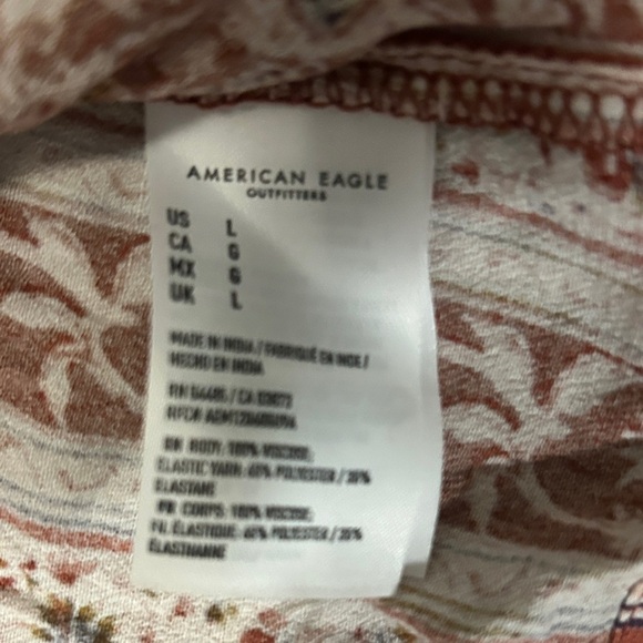 American Eagle Outfitters Red and White Patterned Romper - Picture 4 of 4